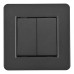 Выключатель двухклавишный Arte Milano SET16-1-30-2 black