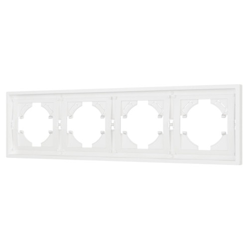 Рамка пластиковая на 4 поста Arlight FRM-TENDO-SFPL-4-WH 054656 Рамка пластиковая на 4 поста Arlight FRM-TENDO-SFPL-4-WH 054656