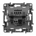 Выключатель кнопочный одноклавишный Legrand Etika 6A 250V алюминий 672414