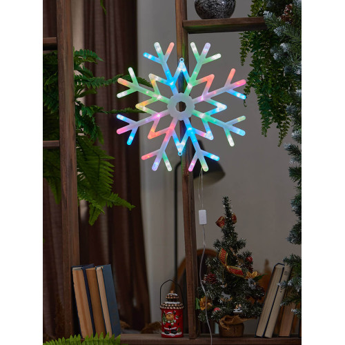 Подвесной светодиодный светильник «Снежинка» Uniel (UL-00007250) ULD-H4040-048/DTA RGB IP20 Snowflake
