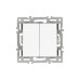 Механизм выключателя двухклавишный проходной Arlight SWT-MKP2-PL-WH (250V, 16A) 043727