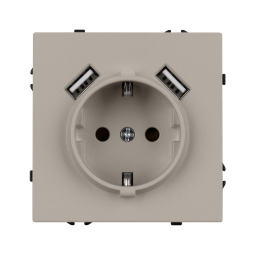 Механизм розетки Arlight с USB зарядкой SCT-NOBE-MUAA-SFPL-CA (230V, 16A) 059442