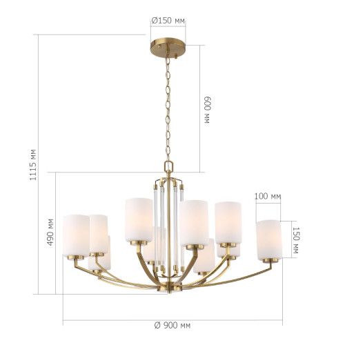 Подвесная люстра  ST Luce Опал SL1403.303.10