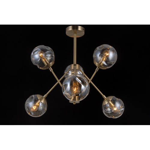 Люстра на штанге Natali Kovaltseva MOLECULE 81045-6C ANTIQUE BRASS