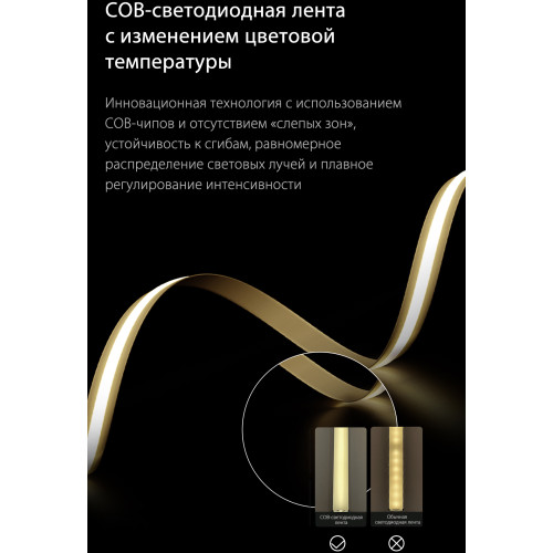 Светодиодная лента Yeelight Pro COB 24В, 7Вт, 2700-6500К, 10мм, 5м