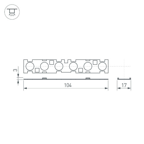 Экран линзованный Arlight SL-LINE-W20-30deg-540 041791