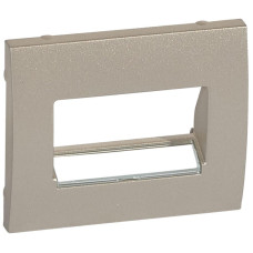 Лицевая панель Legrand Galea Life розетки RJ45 с держателем этикеток титановая 771475