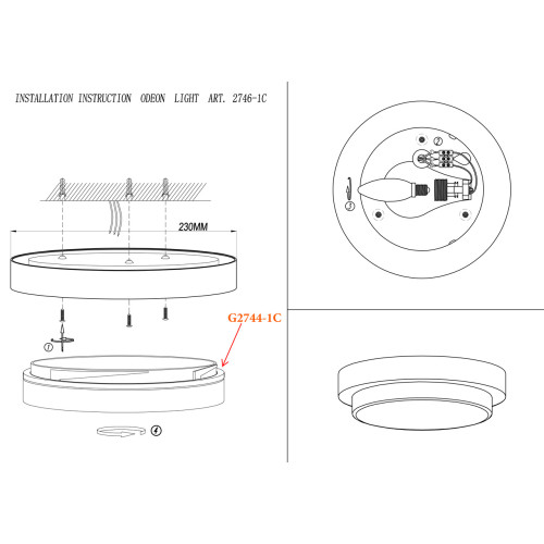 Настенный светильник Odeon Light Holger 2746/1C