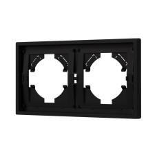 Рамка пластиковая на 2 поста Arlight FRM-TENDO-SFPL-2-BK 054646 Рамка пластиковая на 2 поста Arlight FRM-TENDO-SFPL-2-BK 054646