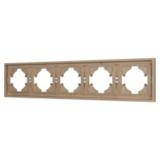 Рамка пластиковая на 5 постов Arlight FRM-TENDO-PL-5-GD 053854 Рамка пластиковая на 5 постов Arlight FRM-TENDO-PL-5-GD 053854