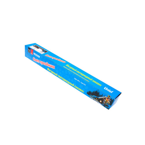 Уличная светодиодная гирлянда (UL-00000167) Uniel занавес 220V синий ULD-E1505-336/DTK BLUE IP44 TWISTED METEOR