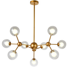 Люстра на штанге Natali Kovaltseva VENTI 81422/8C GOLD SATIN