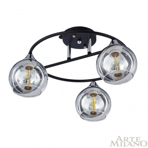 Потолочная люстра Arte Milano Amalfi 322403/3 BK+CR