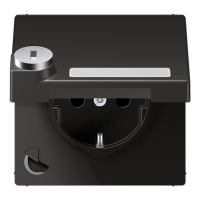 Розетка Schuko с крышкой Jung AL1520NAKLSLAN