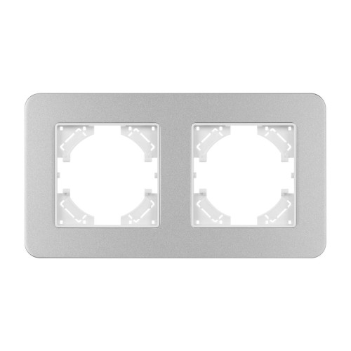 Рамка на 2 поста алюминиевая Arlight FRM-AKIRY-SFAL-2-SR 049737