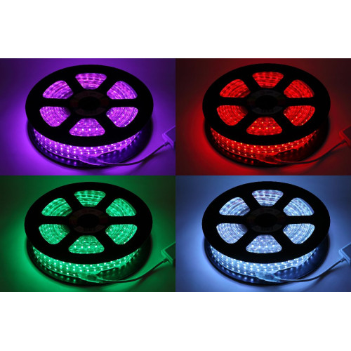 Светодиодная лента Эра 220В 5050 14,4Вт/м RGB 20м IP67 LS5050-14,4-60-220-RGB-IP67-20m Б0043097