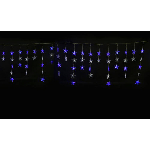 Светодиодная гирлянда (UL-00001410) Uniel занавес 220V белый ULD-E5505-196/DTK WHITE-BLUE IP20 STARS-1