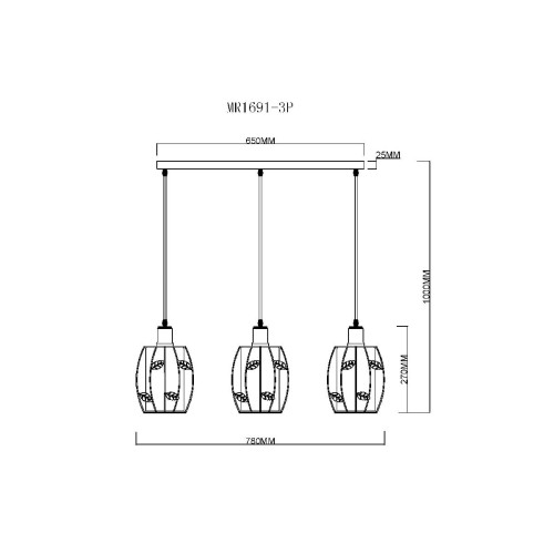 Подвесной светильник MyFar Huston MR1691-3P