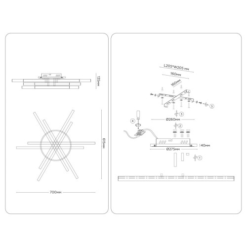 Потолочный светильник Ambrella Light Comfort LineTech FL6272