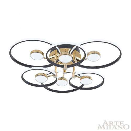 Потолочный светильник Arte Milano Ferrara 276140/6+6 BK/GD