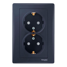 Розетка двойная Schneider Electric Sedna с/з без шторок SDN3000670