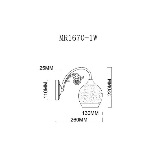 Бра MyFar Nika MR1670-1W