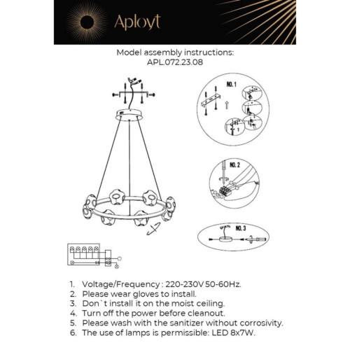 Подвесная люстра Aployt Klarissa APL.072.23.08 Подвесная люстра Aployt Klarissa APL.072.23.08