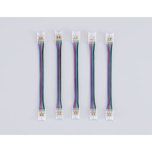 Соединитель гибкий двухсторонний Ambrella Light Illumination COB RGB 12/24V для лент 10mm (4 конт.) (5шт. в комплекте) GS7921