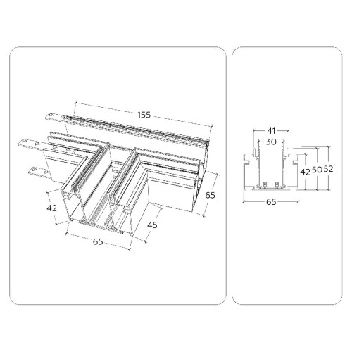 Коннектор Т-образный Ambrella Light Magnetic 220V GL1047
