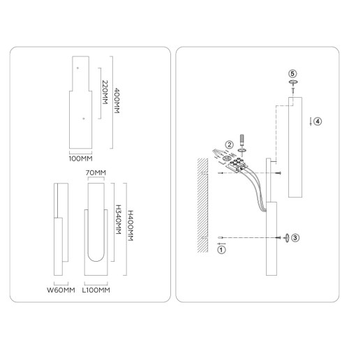 Настенный светильник Ambrella Light High Light Ceramo Modern LH53697