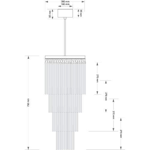 Люстра на штанге Kutek Filago FIL-ZW-10(P)350/270