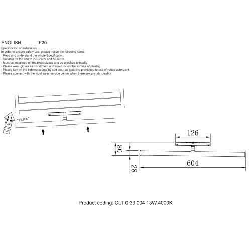 Трековый магнитный светильник Crystal Lux CLT 0.33 004 13W WH 4000K