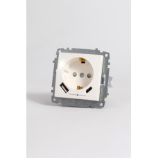 Розетка с/з зарядка (Type C+USB) ELBI Zena Vega 609-010200-334