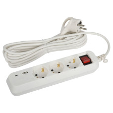 Удлинитель электрический Эра UB-3es-5m-USB Б0052899