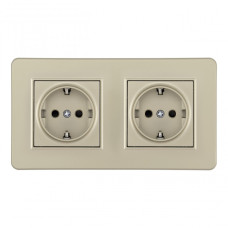 Розетка Arte Milano SET16-2-40-1x2 shampan