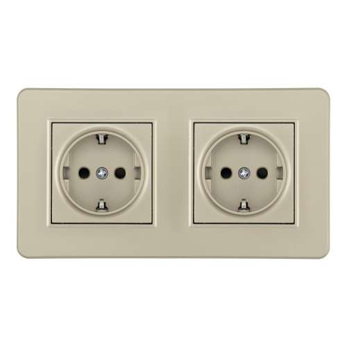 Розетка Arte Milano SET16-2-40-1x2 shampan