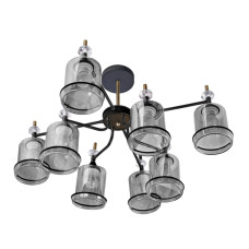 Люстра на штанге IMEX MD.4890-8-S COFFEE+FGD