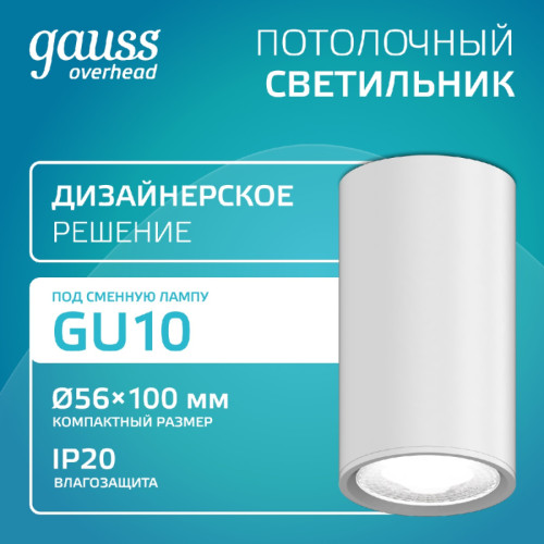 Накладной светильник Gauss Basic HD060 Накладной светильник Gauss Basic HD060