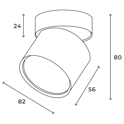 Накладной спот Hesby Lighting Mysen HSBL_0179