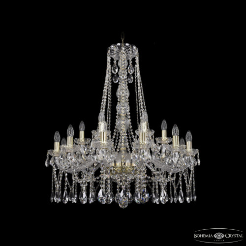 Подвесная люстра Bohemia Ivele Crystal 1413/12+6/300/h-95 G