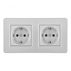 Розетка Arte Milano SET16-2-40-1x2 silver