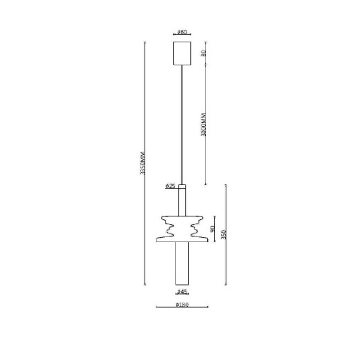 Подвесной светильник Maytoni Sound Wave MOD255PL-01B3