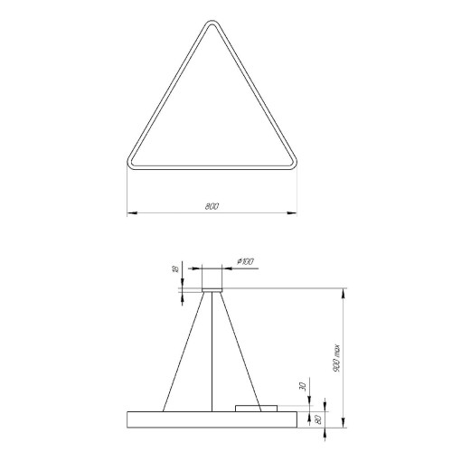 Подвесной светодиодный cветильник Geometria ЭРА Delta SPO-152-B-40K-048 Б0050577