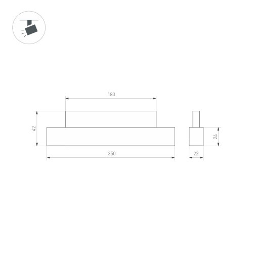 Трековый магнитный светильник Arlight MAG-ORIENT-FLAT-L350-12W Warm2700 (BK, 100 deg, 48V) (IP20 Металл) 049991 Трековый магнитный светильник Arlight MAG-ORIENT-FLAT-L350-12W Warm2700 (BK, 100 deg, 48V) (IP20 Металл) 049991