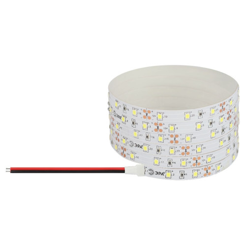 Светодиодная лента Эра 12В 2835 4,8Вт/м 3000K 5м IP20 LS2835-60LED-IP20-WW-eco-5m Б0035587