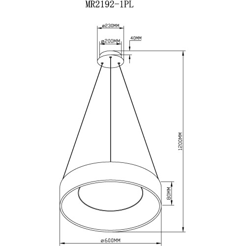 Подвесная люстра Myfar Shannon MR2192-1PL