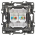 Розетка информационная двойная 2XRJ45 Эра 12-3108-04 Б0014732
