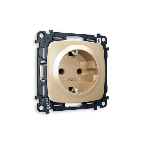 Комплект механизма розетки с/з со шторками Ambrella Volt Omega MO607010