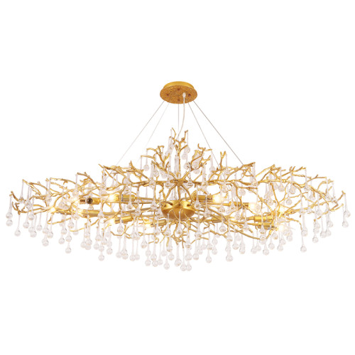 Подвесная люстра Crystal Lux REINA V2 SP12 L1500 GOLD PEARL Подвесная люстра Crystal Lux REINA V2 SP12 L1500 GOLD PEARL