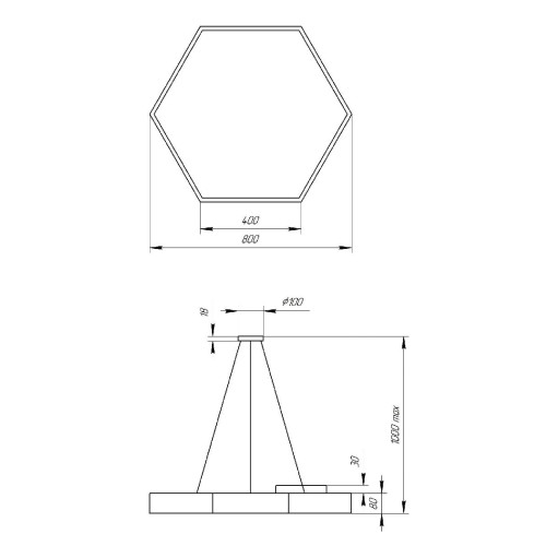 Подвесной светильник Эра Geometria SPO-122-B-40K-066 Б0050553
